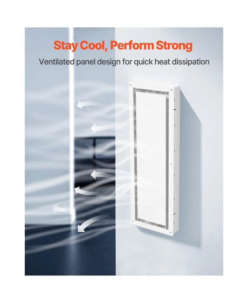 Bestcore 42 in Structured Media Enclosure Recessed In-Wall Network Cabinet