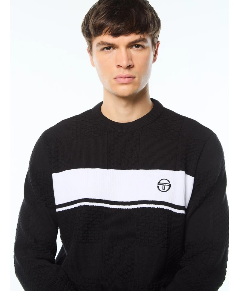 Sergio Tacchini Men's Storia Stripe Crewneck Sweater