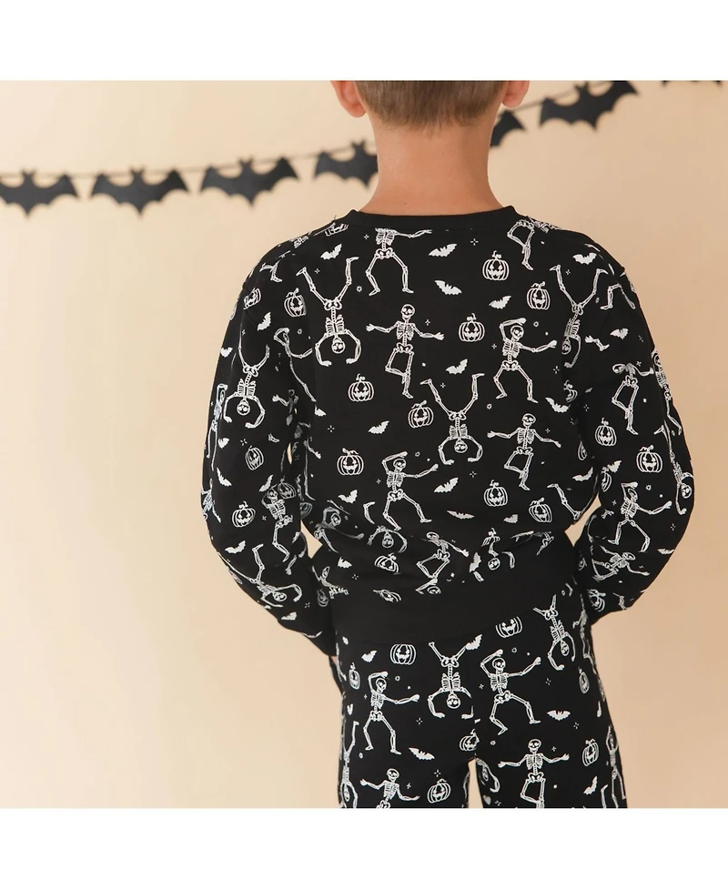 Sweet Wink Toddler Boys' 2T-5T Silly Skelly Glow The Dark Long Sleeve Crewneck Sweatshirt