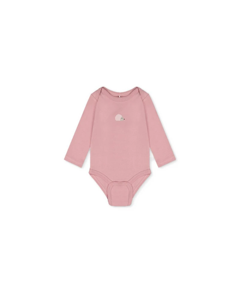 Deux par Baby Girls 3M-24M Three Pack Cotton Onesie Purple Hedgehog Print