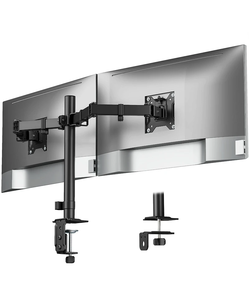 Lofree Dual Monitor Adjustable Full-Motion Arms Desk Mount, Compatible with Most 17" to 32" Monitors