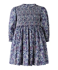 Rachel Riley Toddler Girls' 2T-5T Wild Floral Long-Sleeve Fit & Flare Dress