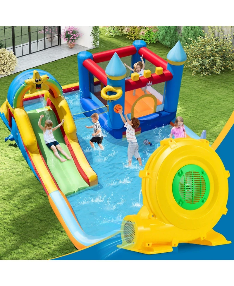 Sugift 980W Portable Bounce House Blower 1550 Cfm Air Pump Fan with Carry Handle and Ground Stakes