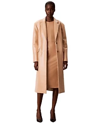 Calvin Klein Women's Two-Button Sequined Overcoat