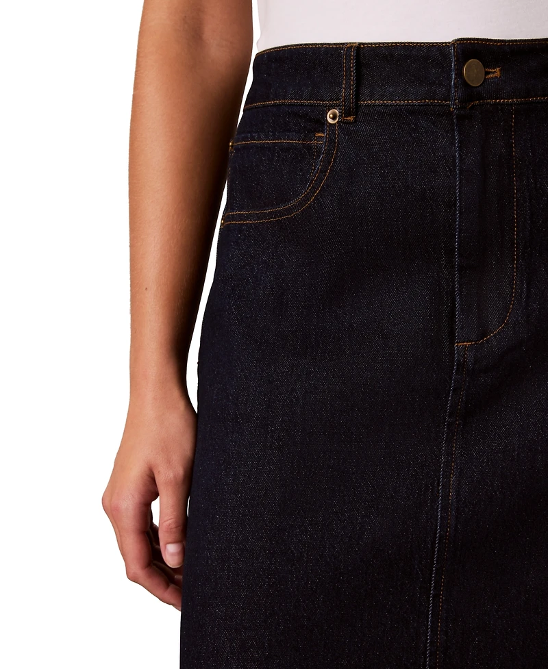 Calvin Klein Women's Mid Rise Maxi Denim Skirt