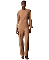 Calvin Klein Women's Tailored Long-Sleeve Blouse