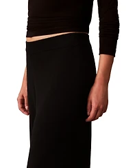 Calvin Klein Women's Pull-On High-Rise Wide-Leg Sweater Pants