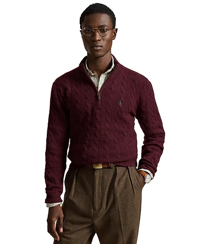 Polo Ralph Lauren Men's Cable-Knit Quarter-Zip Sweater