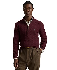 Polo Ralph Lauren Men's Cable-Knit Quarter-Zip Sweater