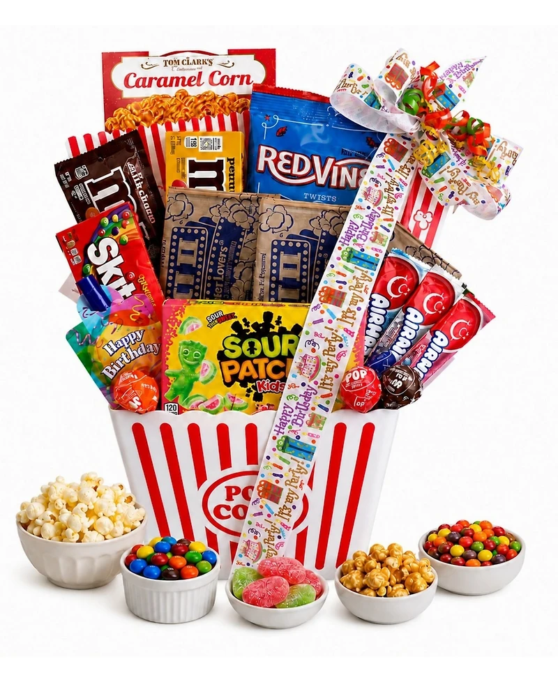 Beyond the Bow Gifts Happy Birthday Movie Night Gift Basket, 10-Pieces