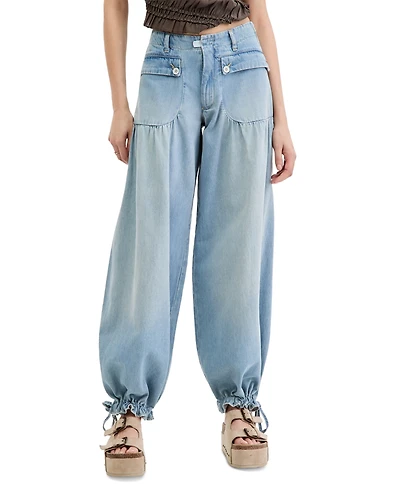Free People Women's Mid-Rise Balloon Jeans