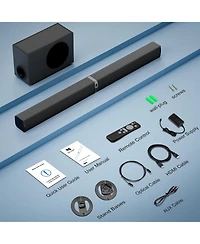 Cowin 120W Bluetooth 5.0 Detachable 2-in-1 Tv Soundbar with Subwoofer