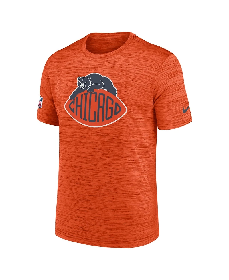 Nike Men's Orange Chicago Bears 2026 Rivalries Collection Sideline Velosity T-Shirt