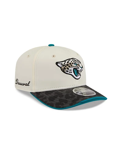 New Era Men's Cream/Black Jacksonville Jaguars 2026 Rivalries Collection Sideline 9SEVENTY Adjustable Hat