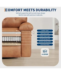 Gaomon Oversized Pu Leather Recliner Chair with Heat and Vibration Massage, 150degree(s) Reclining Swivel Lounge Armchair for Living Room Bedroom