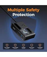 Tessan 200W 65W Usb-c 2 Ac Outlets Car Power Inverter