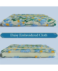 Danrong Hardcover Lay Flat A5 Lined Journal Embroidered Daisy Flowers For Women