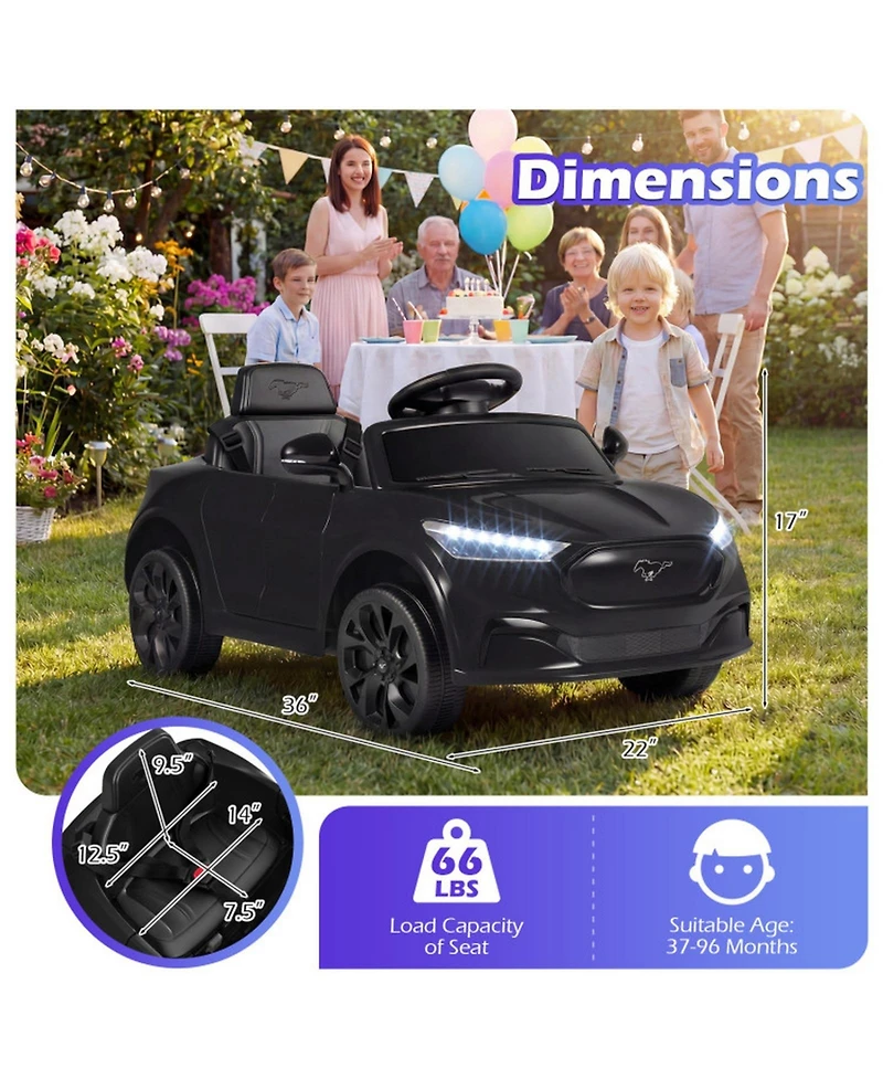 Sugift 12V Kids Ride On Car with Parent Remote Control and Licensed Design, Ages 3-7