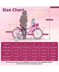 Sugift Princess of the Sea 20" Adjustable Coaster-Brake Kids' Bike, Ages 3-8