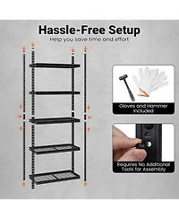 Gouun Tier Heavy-Duty Metal Shelving Unit with Adjustable Wire Rack