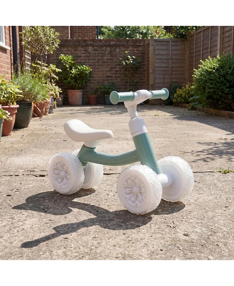 Hongge Baby Balance Bike with Light-Up Wheels and Adjustable Seat and Handlebar, 55 lb. Capacity, Ages 1-3