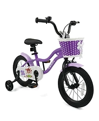 Hongge 14-Inch Kids' Bike with Detachable Training Wheels and Dual Brakes, Ages 3-5