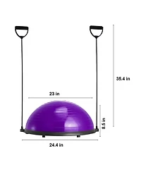 Hongge Half Exercise Ball Balance Trainer 23 in with Resistance Bands and Foot Pump Supporting 660 lbs
