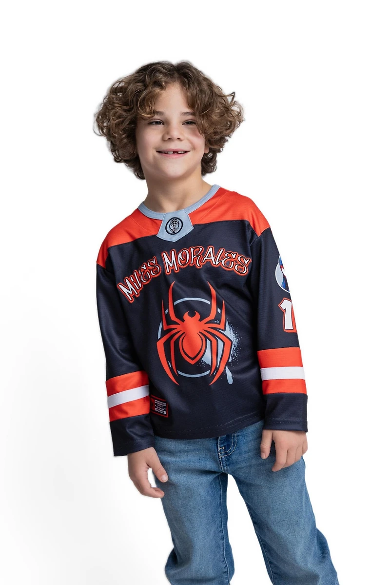 Spider-Verse Toddler Girls' 2T-5T Ghost-Spider Long-Sleeve Athletic Jersey
