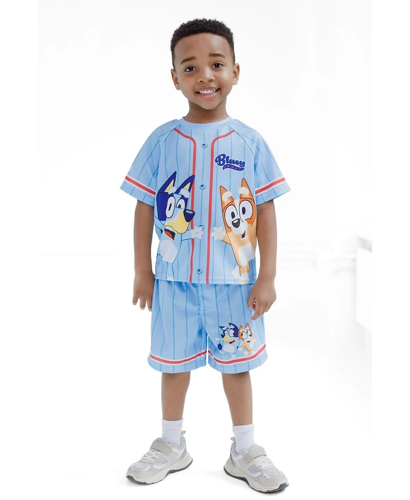 Bluey Toddler Boys Athletic 2-Piece Tee and Shorts Set
