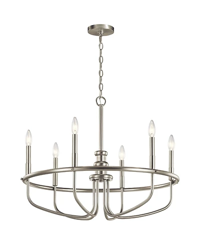 Kichler Capitol Hill 28 3/4" Wide Brushed Nickel 6-Light Chandelier