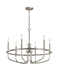 Kichler Capitol Hill 28 3/4" Wide Brushed Nickel 6-Light Chandelier
