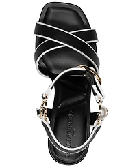 Karl Lagerfeld Paris Women's Daelin Square Toe Sandals