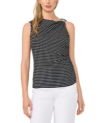 Sam & Jess Women's Asymmetrical Ruched Cowl Neck Knit Top