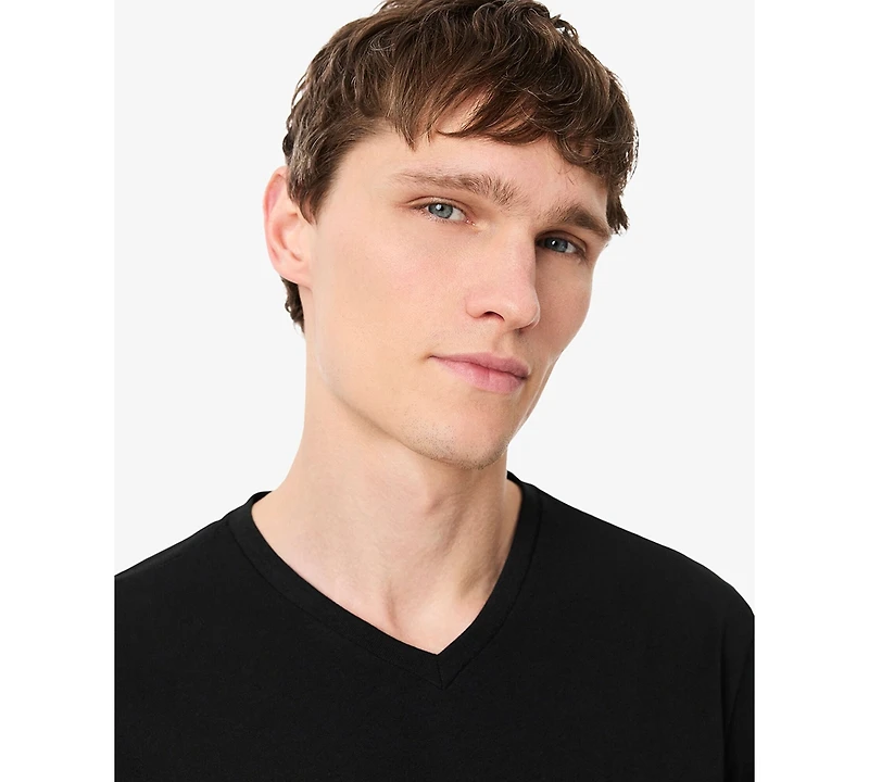 Lacoste Men's 3-Pack Regular Fit V-Neck Undershirts