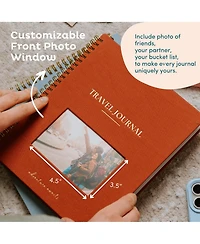 Danrong Personalized Ring Bound Travel Journal With Prompts For Memories
