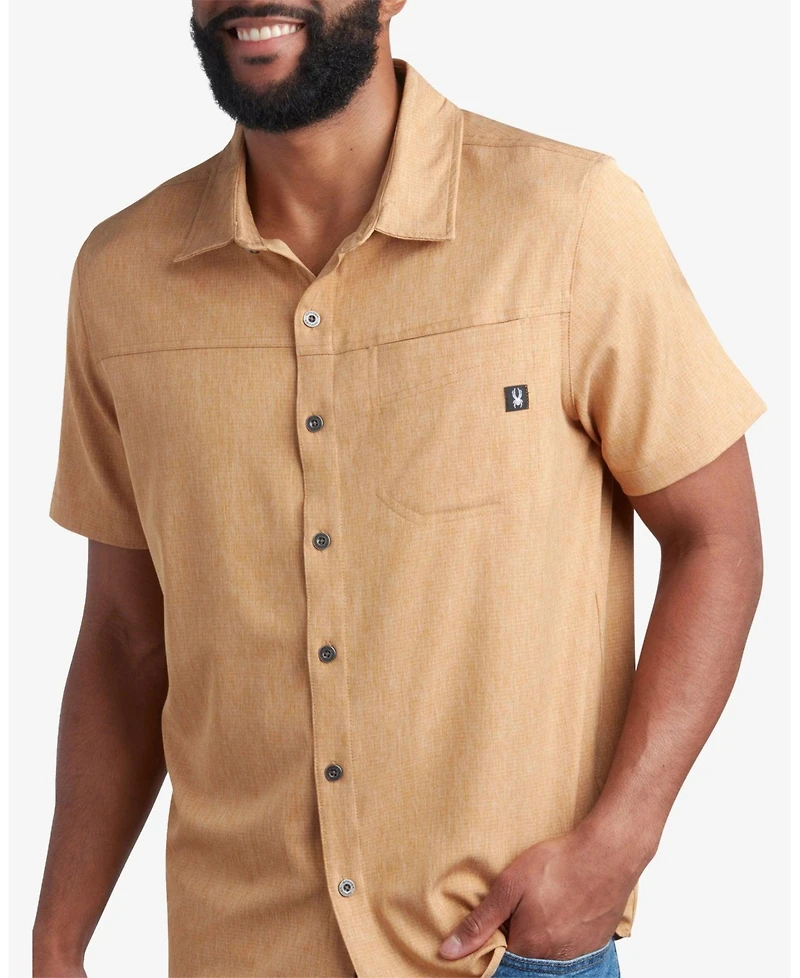Spyder Men's Short Sleeve Mini Stripe Polo Shirts