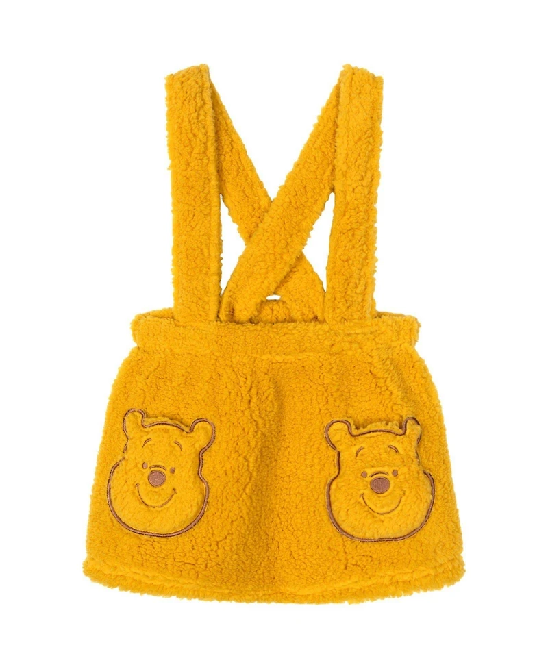 Winnie the Pooh Girls' 4-16 Long-Sleeve Suspender Tee and Skirt, 2-Piece Set