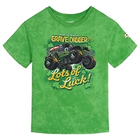 Monster Jam Girls' 4-16 Grave Digger Holiday Jersey T-Shirt