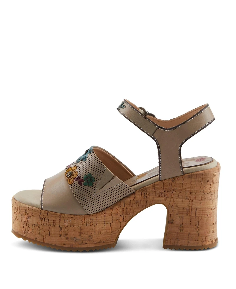 L'Artiste Women's Halena Platform with Rubber Sole Sandals