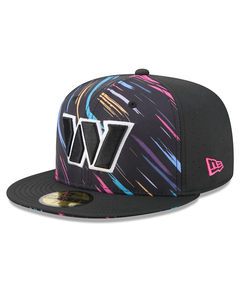 New Era Men's Black Washington Commanders 2026 Nfl Cruical Catch 59FIFTY Fitted Hat