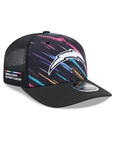 New Era Men's Black Los Angeles Chargers 2026 Nfl Cruical Catch 9SEVENTY Adjustable Trucker Hat