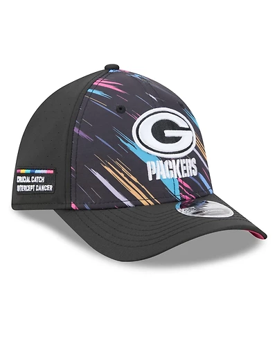 New Era Men's Black Green Bay Packers 2026 Nfl Cruical Catch 39THIRTY M-Crown Stretch Hat