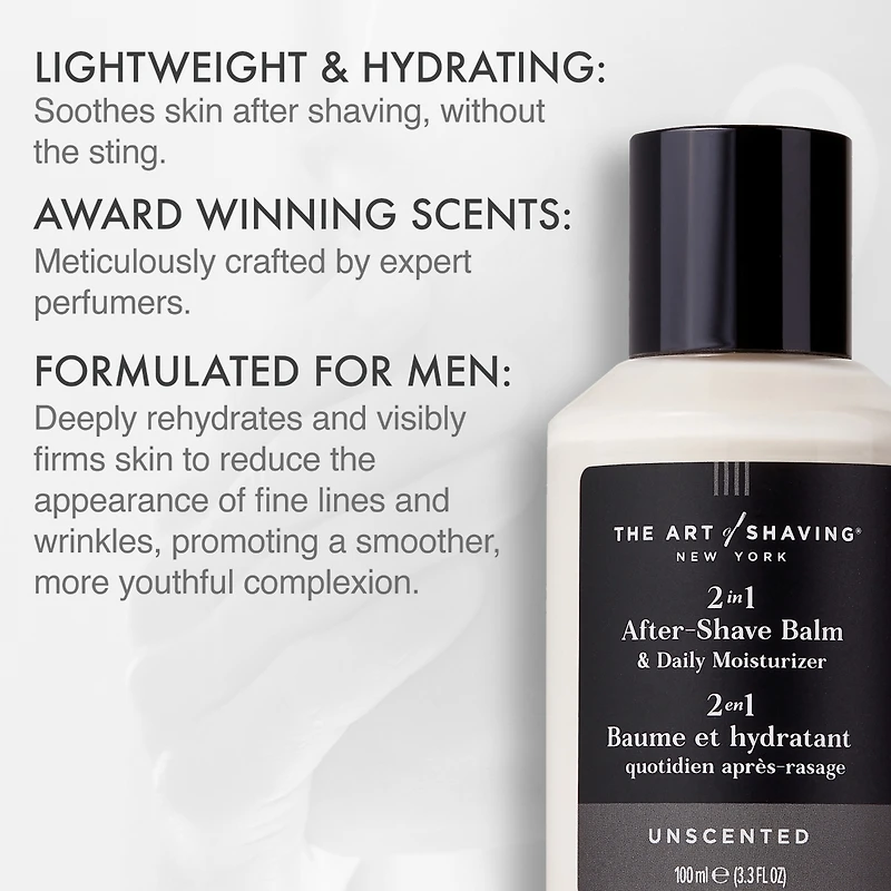 The Art of Shaving After Shave Balm, Unscented, 3.3 Fl Oz