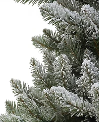 Puleo International 7.5' Pre-Lit Flocked Royal Majestic Spruce Christmas Tree