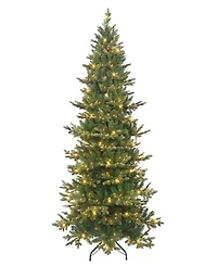 Puleo International 6.5' Pre-Lit Slim Royal Majestic Douglas Fir Downswept Christmas Tree