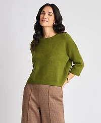 Vince Camuto Women's Elbow-Sleeve Crewneck Sweater