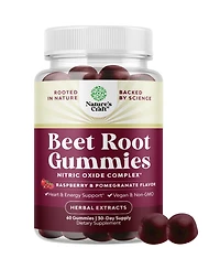 Nature's Craft Beet Root Gummies with Grapeseed, Pomegranate and Vitamin B12 | 60 Count