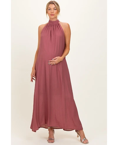 Pinkblush Maternity Halter Maxi Dress