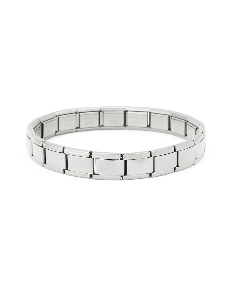 Steve Madden Cubic Zirconia Silver-Tone Stretch Bracelet