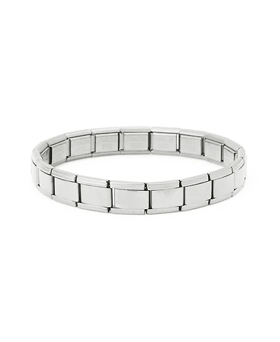 Steve Madden Cubic Zirconia Silver-Tone Stretch Bracelet